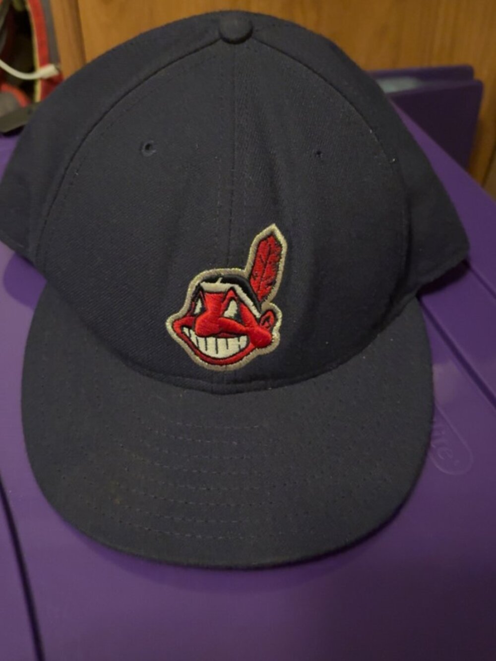 Cleveland Indians "Wahoo" New Era 59FIFTY Fitted Hat – Size 7 5/8
